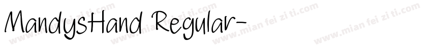 MandysHand Regular字体转换